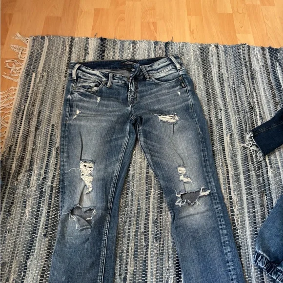 Silver Jeans Dark Blue Skinny Jeans - Picture 2 of 3